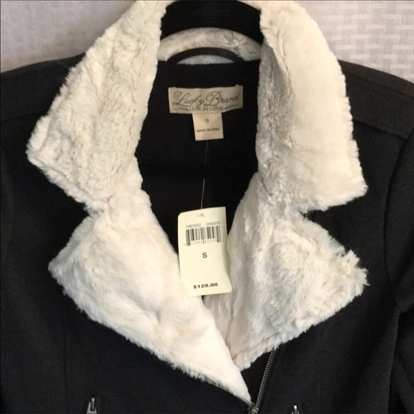 LUCKY BRAND Navy Jacket Sz S - Picture 2 of 6